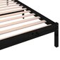 810424 vidaXL Bed Frame Solid Wood Pine 100x200 cm Black цена и информация | Gultas | 220.lv