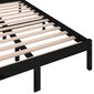 810429 vidaXL Bed Frame Solid Wood Pine 120x200 cm Black cena un informācija | Gultas | 220.lv