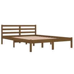 810433 vidaXL Bed Frame Solid Wood Pine 140x200 cm Honey Brown цена и информация | Кровати | 220.lv