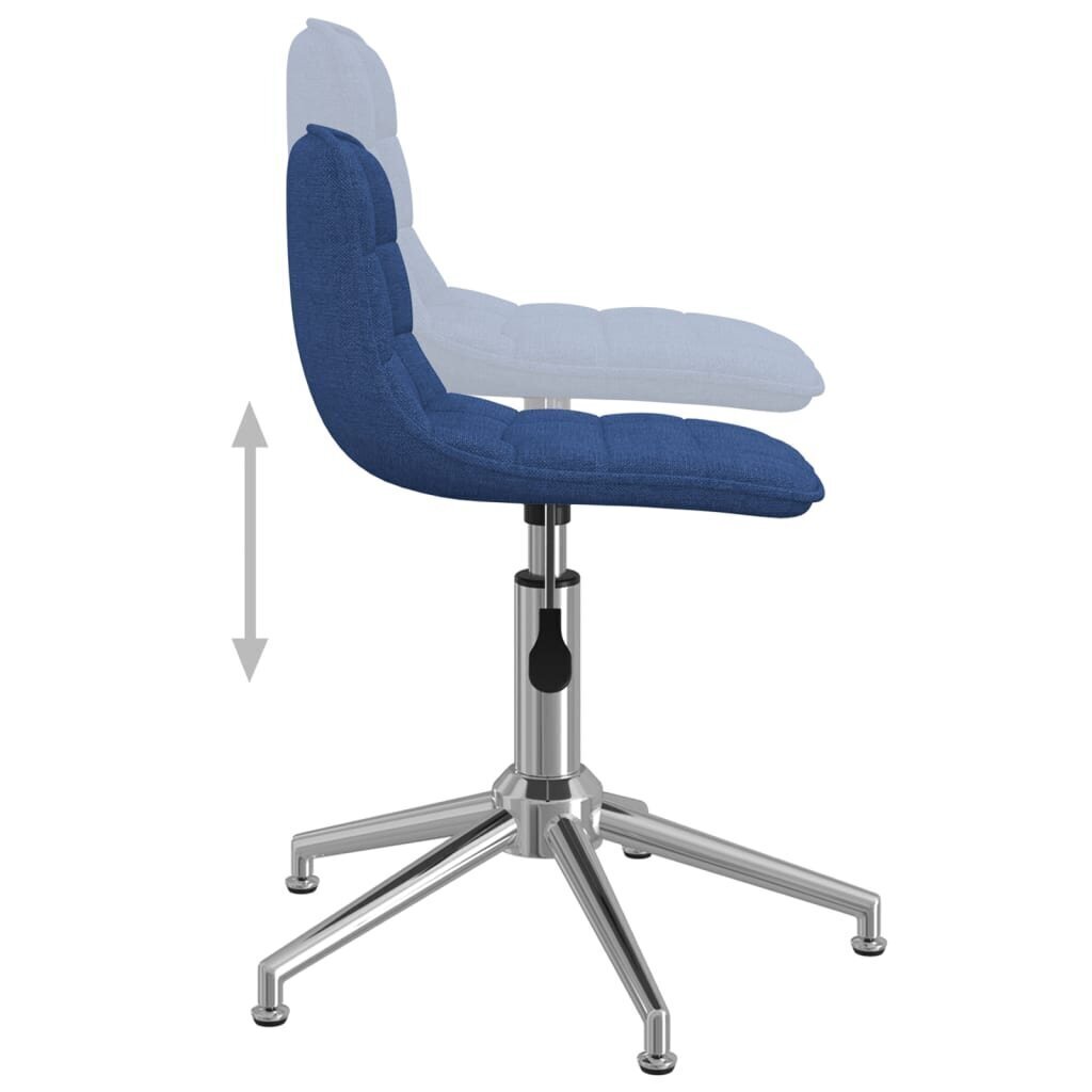 3086795 vidaXL Swivel Dining Chairs 6 pcs Blue Fabric (334055x3) cena un informācija | Virtuves un ēdamistabas krēsli | 220.lv