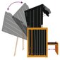 vidaXL sauļošanās krēsls ar jumtu un spilveniem, PE rotangpalma, koks cena un informācija | Dārza krēsli | 220.lv