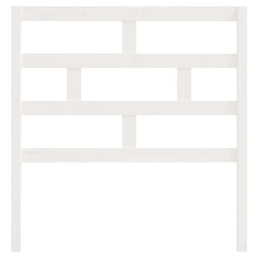vidaXL gultas galvgalis, balts, 96x4x100 cm, priedes masīvkoks cena un informācija | Gultas | 220.lv
