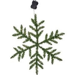 ZIEMASSVĒTKU SNIEGPĀRSLIŅA 63CM 42LED LAMPIŅAS ZAĻA SNOWFLAKE цена и информация | Рождественские украшения | 220.lv