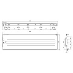 Боковины ящика, 15x55 см, частично выдвигаемые, белые цена и информация | Выдвижные ящики, ящики для постельного белья | 220.lv