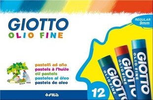 Eļļas krītiņi Fila Giotto Olio, 12 gab. цена и информация | Принадлежности для рисования, лепки | 220.lv