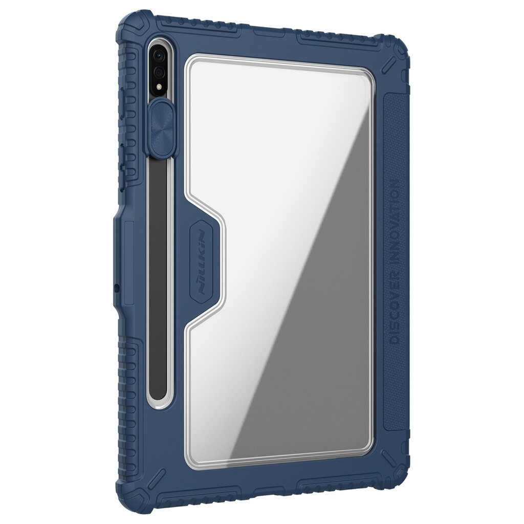 Nillkin Bumper PRO Protective Stand Case for Samsung Galaxy Tab S7+/S8+/S8+ 5G Sapphire Blue cena un informācija | Somas, maciņi | 220.lv