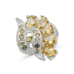 Серебряное (925) кольцо с драгоценными камнями, код F50257 цена и информация | Кольца | 220.lv