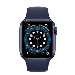 Apple Watch Series 6 40мм Blue Aluminum/Deep Navy Sport Band цена и информация | Смарт-часы (smartwatch) | 220.lv