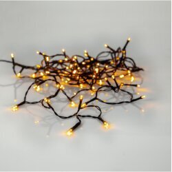 LED lampiņu virtene zeltaina 80 LED цена и информация | Ziemassvētku lampiņas, LED virtenes | 220.lv