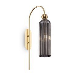 Sienas lampa Maytoni Modern kolekcija zelta krāsā ar pelēku kupolu 1xE14 cena un informācija | Sienas lampas | 220.lv