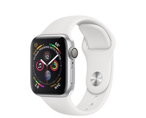 Apple Watch Series 4 40мм Silver Aluminum/White Sport Band цена и информация | Смарт-часы (smartwatch) | 220.lv