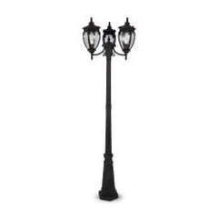 Āra lampa Maytoni Outdoor melnā krāsā klasiskā stilā 3xE27 239cm цена и информация | Уличное освещение | 220.lv