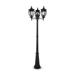 Āra lampa Maytoni Outdoor melnā krāsā klasiskā stilā 3xE27 239cm cena un informācija | Āra apgaismojums | 220.lv