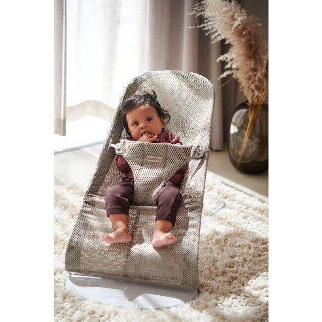 Babybjörn šūpuļkrēsls Bliss Mesh, grey-beige cena un informācija | Bērnu šūpuļkrēsliņi | 220.lv