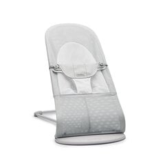 BABYBJÖRN шезлонг Balance Soft Mesh, silver/white цена и информация | Шезлонги и качели | 220.lv