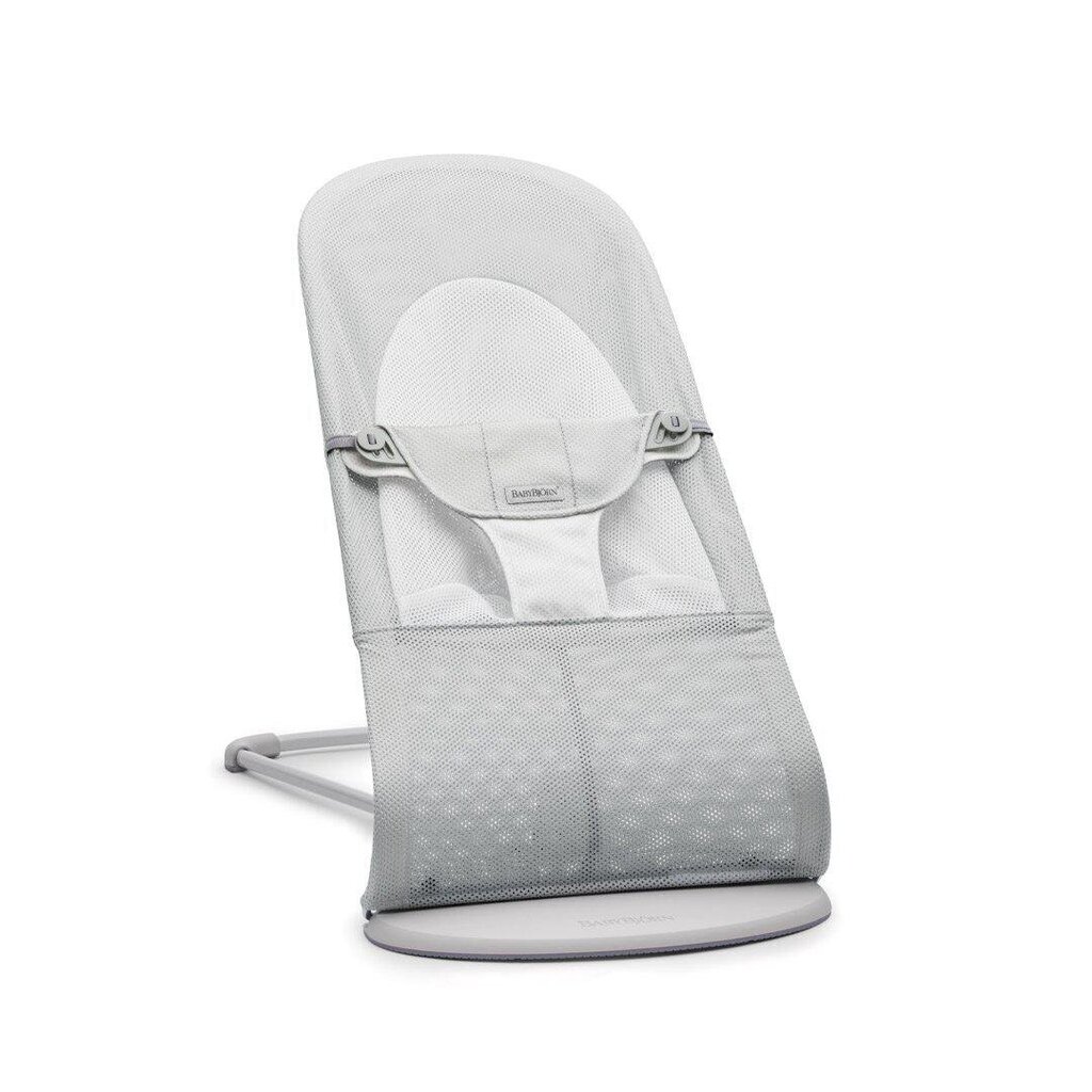 BABYBJÖRN šūpuļkrēsls Balance Soft Mesh, silver/white cena un informācija | Bērnu šūpuļkrēsliņi | 220.lv