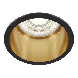 Spotlampa Maytoni Tehnical kolekcija melnā krāsā ar zelta detaļām GU10 6,8cm cena un informācija | Griestu lampas | 220.lv