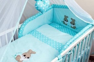 Piecu daļu gultas veļas komplekts 120x90 40x60 cm, zils cena un informācija | Bērnu gultas veļa | 220.lv