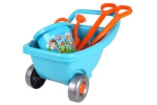 Rotaļu ķerra ar piederumiem, zila cena un informācija | Rotaļlietas zīdaiņiem | 220.lv