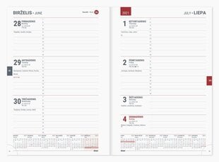Рабочая тетрадь, A5, 18 месяцев, синяя kaina ir informacija | Календари, ежедневники | 220.lv