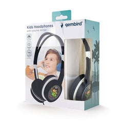 Gembird Kids Headphones with Volume Limiter Black цена и информация | Наушники | 220.lv