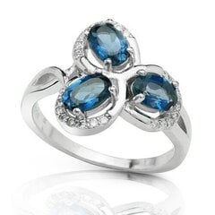Серебряное (925) кольцо с драгоценными камнями, код F50143 цена и информация | Кольца | 220.lv