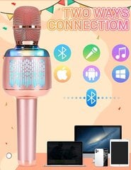 Fusion KG001 karaoke mikrofons ar iebūvētu Bluetooth skaļruni / 5W / aux / balss modulators / USB / Micro SD melns cena un informācija | Mikrofoni | 220.lv