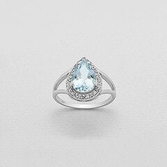 Серебряное (925) кольцо с драгоценными камнями, код E54600 цена и информация | Кольца | 220.lv