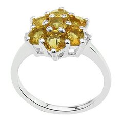 Серебряное (925) кольцо с драгоценными камнями, код AH55013 цена и информация | Кольца | 220.lv