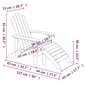 vidaXL dārza krēsls ar galdiņu un kājsoliņu, HDPE, ūdens zils cena un informācija | Dārza mēbeļu komplekti | 220.lv