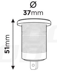 Ūdensizturīgs telefona lādētājs, 2xUSB 12/24V MOD-04 cena un informācija | Auto 12V el. piederumi | 220.lv