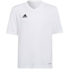 Bērnu T-krekls Adidas Entrada 22 Jsy HC5054, balts cena un informācija | Futbola formas un citas preces | 220.lv