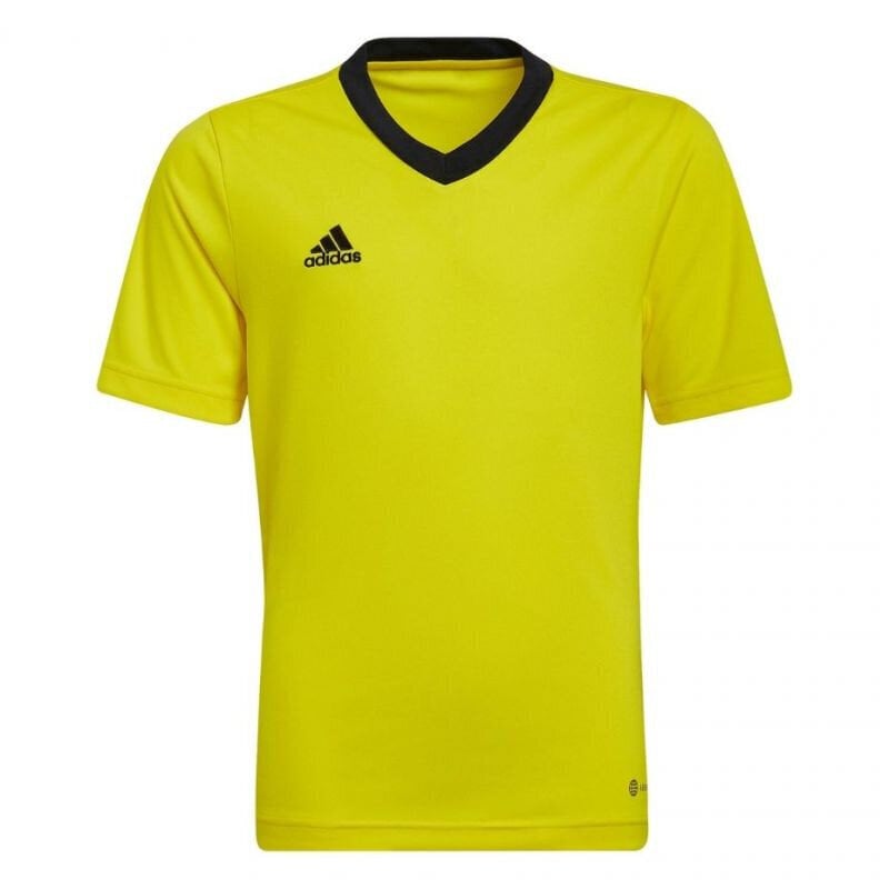 Bērnu T-krekls Adidas Entrada 22 Jersey HI2127, dzeltens cena un informācija | Futbola formas un citas preces | 220.lv