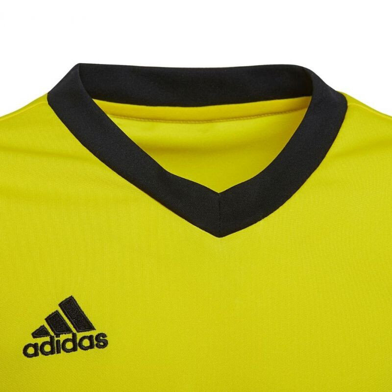 Bērnu T-krekls Adidas Entrada 22 Jersey HI2127, dzeltens cena un informācija | Futbola formas un citas preces | 220.lv