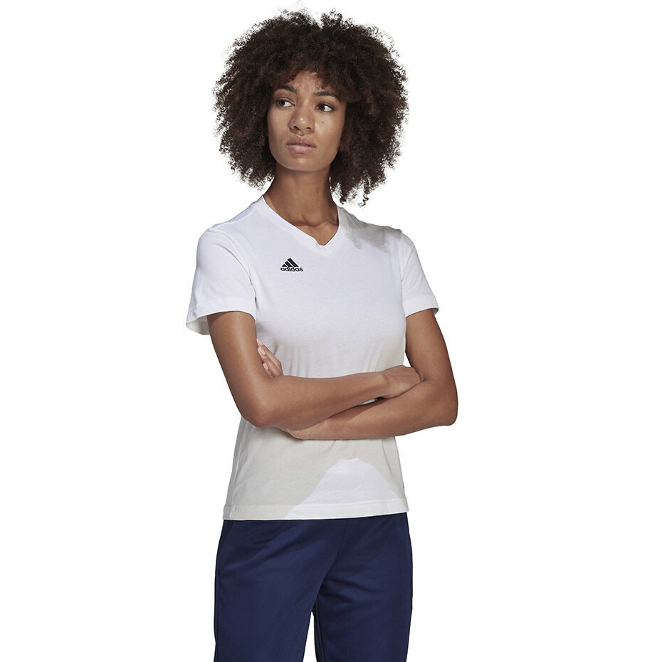Sieviešu T-krekls adidas Entrada 22 HC0442, balts cena un informācija | T-krekli sievietēm | 220.lv