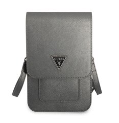 Guess PU Saffiano Triangle Logo Phone Bag Grey цена и информация | Чехлы для телефонов | 220.lv