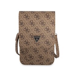 Guess PU 4G Triangle Logo Phone Bag Brown цена и информация | Чехлы для телефонов | 220.lv