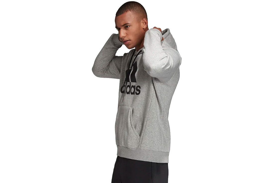 Džemperis vīriešiem Adidas Must Haves Badge of Sport Fleece Pullover DT9946, pelēks цена и информация | Vīriešu jakas | 220.lv