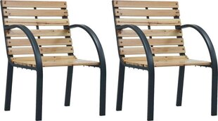 Садовые стулья, коричневые, 2 шт. цена и информация | Садовые стулья, кресла, пуфы | 220.lv