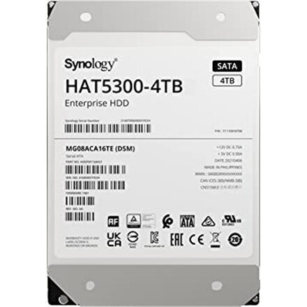 Synology HAT5300-4T цена и информация | Iekšējie cietie diski (HDD, SSD, Hybrid) | 220.lv
