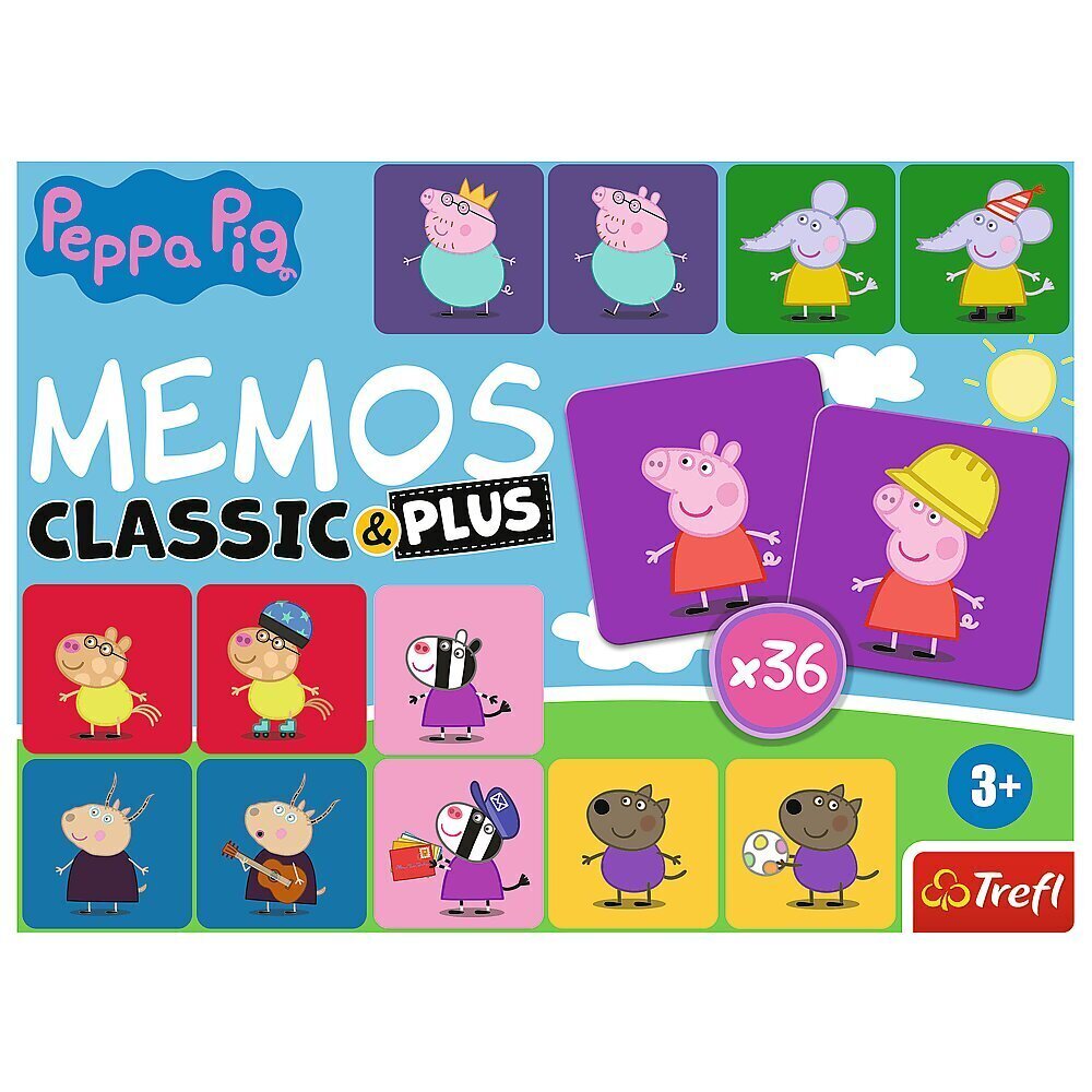 Atmiņas (memo) kārtis Trefl Cūciņa Pepa (Peppa Pig) cena un informācija | Galda spēles | 220.lv