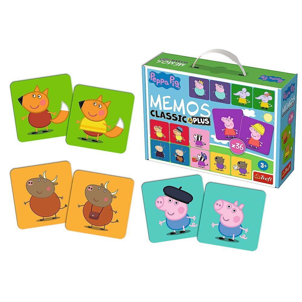 Atmiņas (memo) kārtis Trefl Cūciņa Pepa (Peppa Pig) cena un informācija | Galda spēles | 220.lv