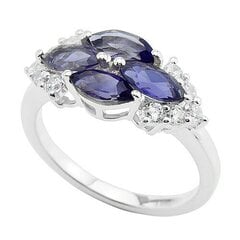 Серебряное (925) кольцо с драгоценными камнями, код AH54585 цена и информация | Кольца | 220.lv