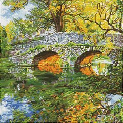 Dimantu mozaīka Country bridge 51,5x51,5 cm cena un informācija | Dimantu mozaīkas | 220.lv