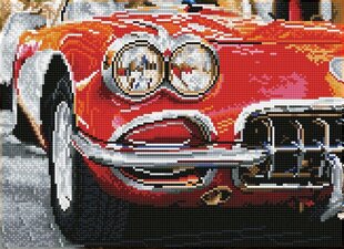 Dimantu mozaīka Red sports car 43x31 cm cena un informācija | Dimantu mozaīkas | 220.lv