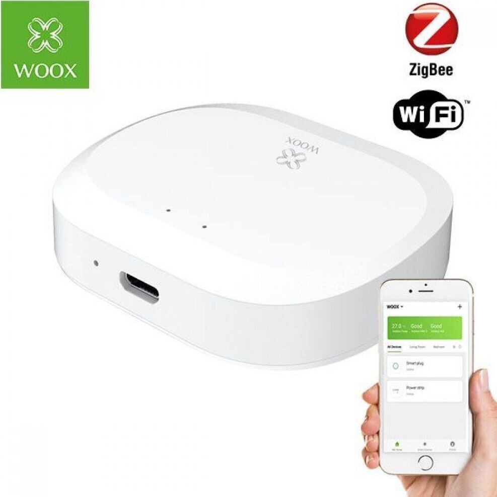 Viedais piekļuves punkts Woox ZigBee-WiFi R7070, balts, ar app цена и информация | Smart ierīces un piederumi | 220.lv