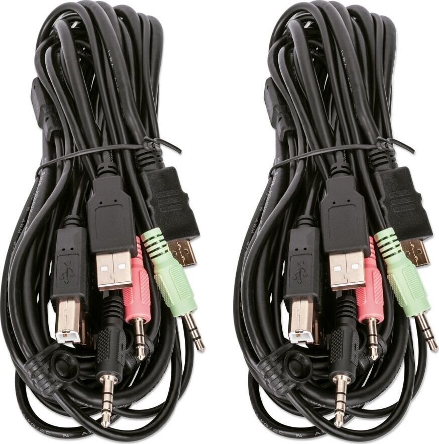 KVM slēdzis Manhattan HDMI/USB 2x1 Dual-Monitor Video 4K*30Hz cena un informācija | Komutatori (Switch) | 220.lv