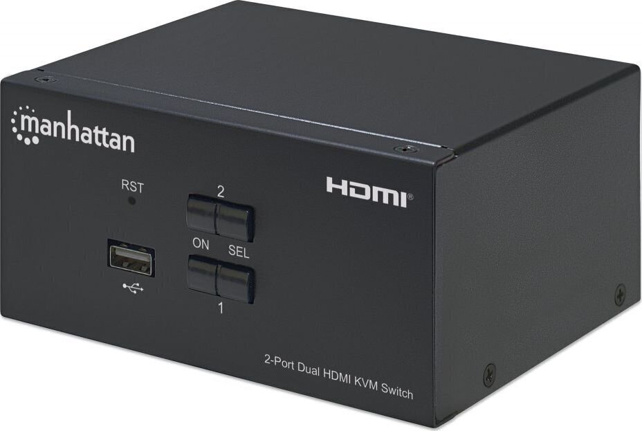 KVM slēdzis Manhattan HDMI/USB 2x1 Dual-Monitor Video 4K*30Hz цена и информация | Komutatori (Switch) | 220.lv