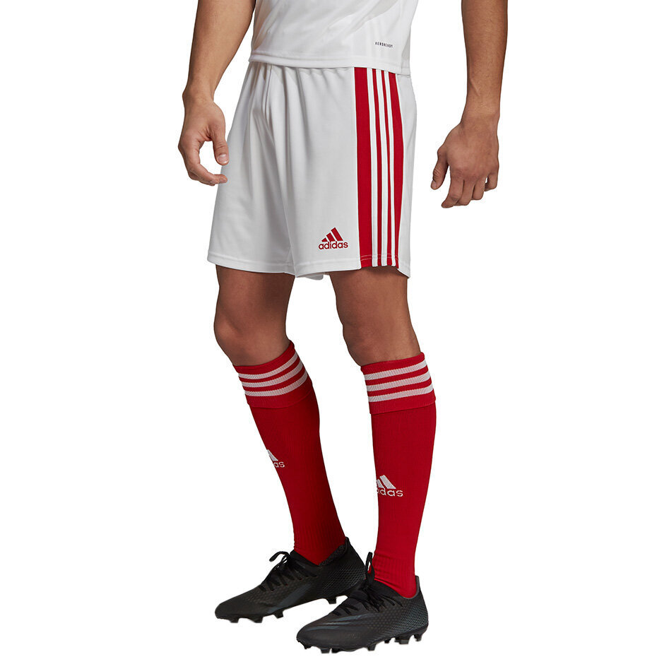 Vīriešu šorti Adidas Squadra 21 GN5770, balti/sarkani cena un informācija | Futbola formas un citas preces | 220.lv