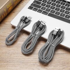 Dux Ducis K-ONE Series set 5x USB - Lightning nylon cable (2x 1 m, 2x 2 m, 1x 3 m) 2 A black цена и информация | Кабели для телефонов | 220.lv